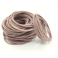 100pcs Hair Tie Elastic Hair Rope Ponytail Holder Women Girls