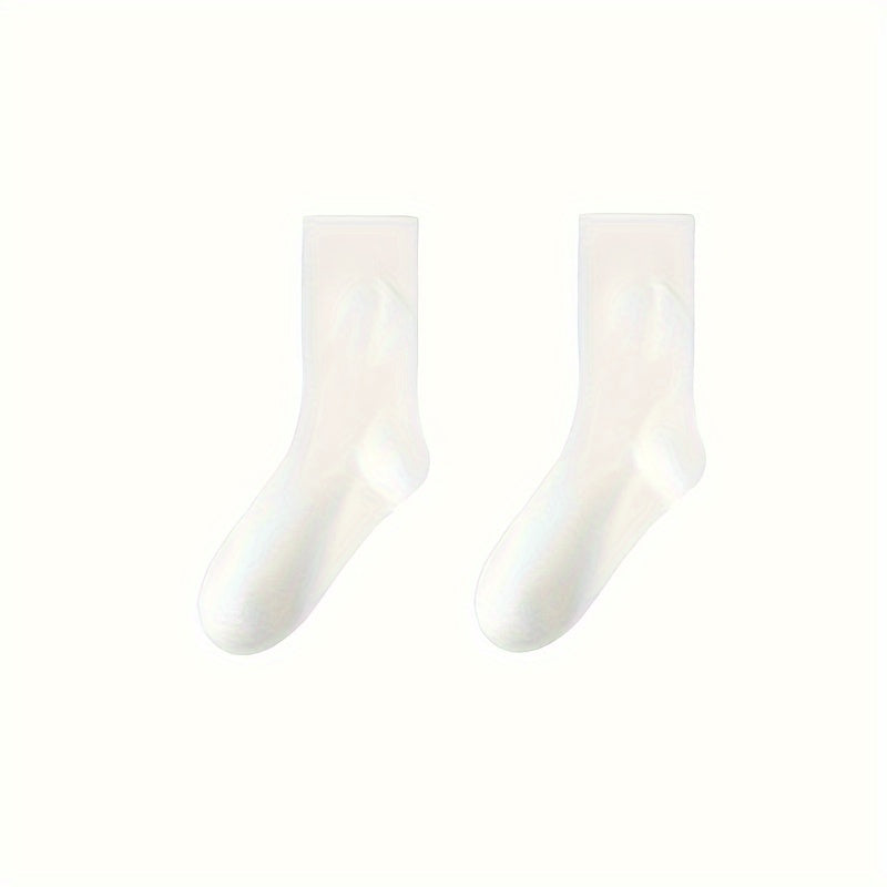 6 Pairs Soft Mid Tube Socks for Women
