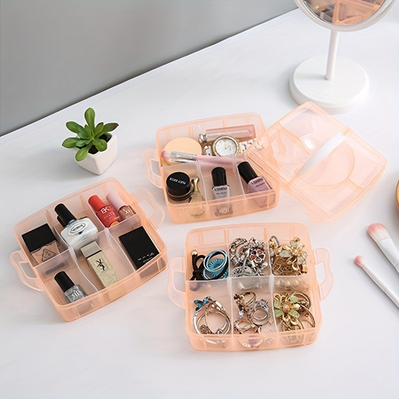 Detachable Jewelry Storage Box Three Layer Transparent Cosmetics Storage Box