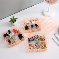 Detachable Jewelry Storage Box Three Layer Transparent Cosmetics Storage Box