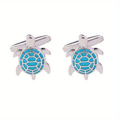 Colorful Turtle Cufflinks For Preppy Gift