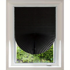 1pc Pleated Fabric Shades No Tools Temporary Window Blinds