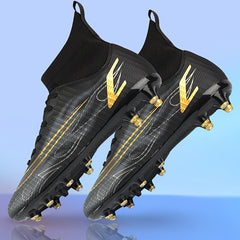 Men's Breathable Soccer Shoes High Top AG TF Cleats Football Boots