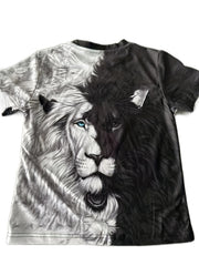 3D Lion Graphic Boys Casual Sport T shirt Summer Clothing For Kids