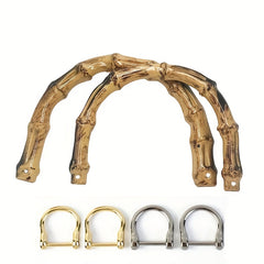 2pcs Bamboo Bag Handles for DIY Purse Straps and Bag Accessories