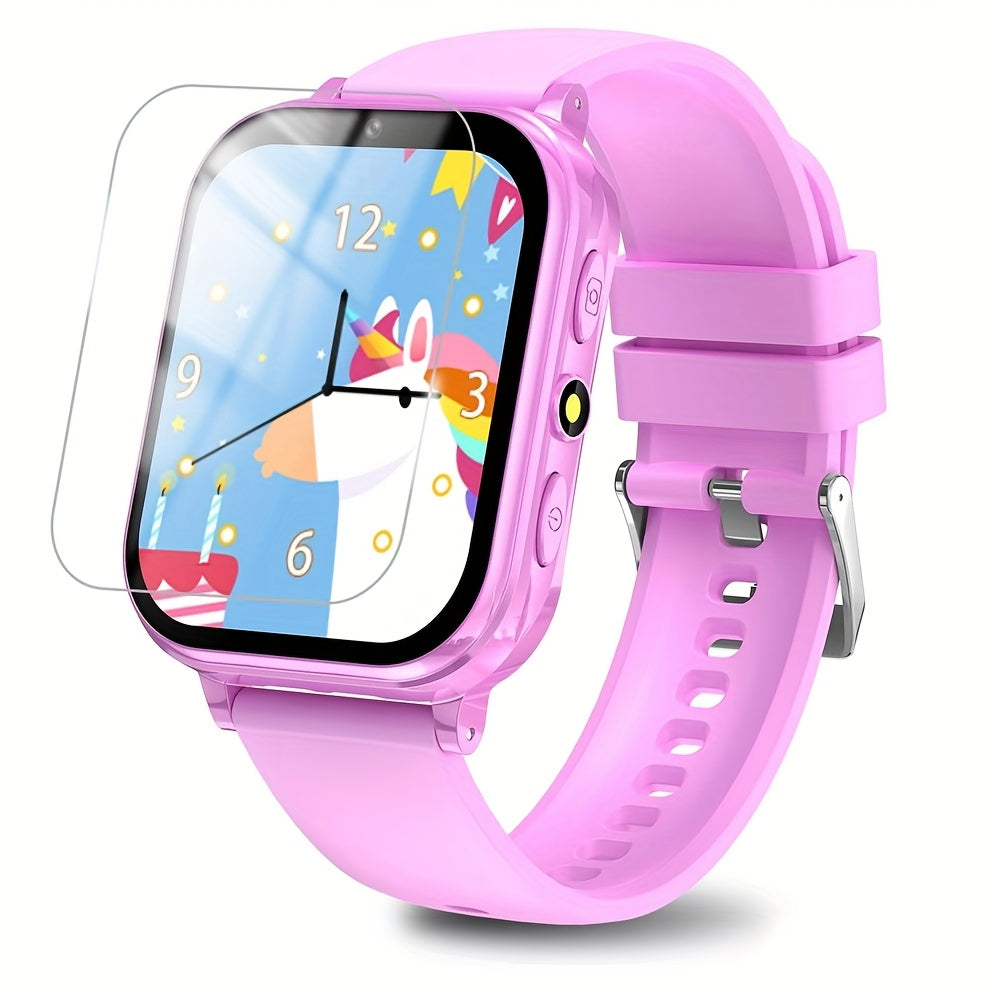Pink Kids Smartwatch with HD Touch Screen Educational Games Music & Camera