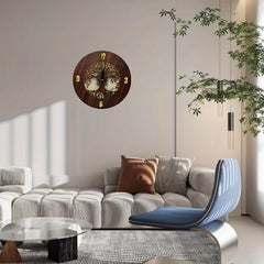 Children's Room Clock Lamp Laser Carving Tree Of Life Shape