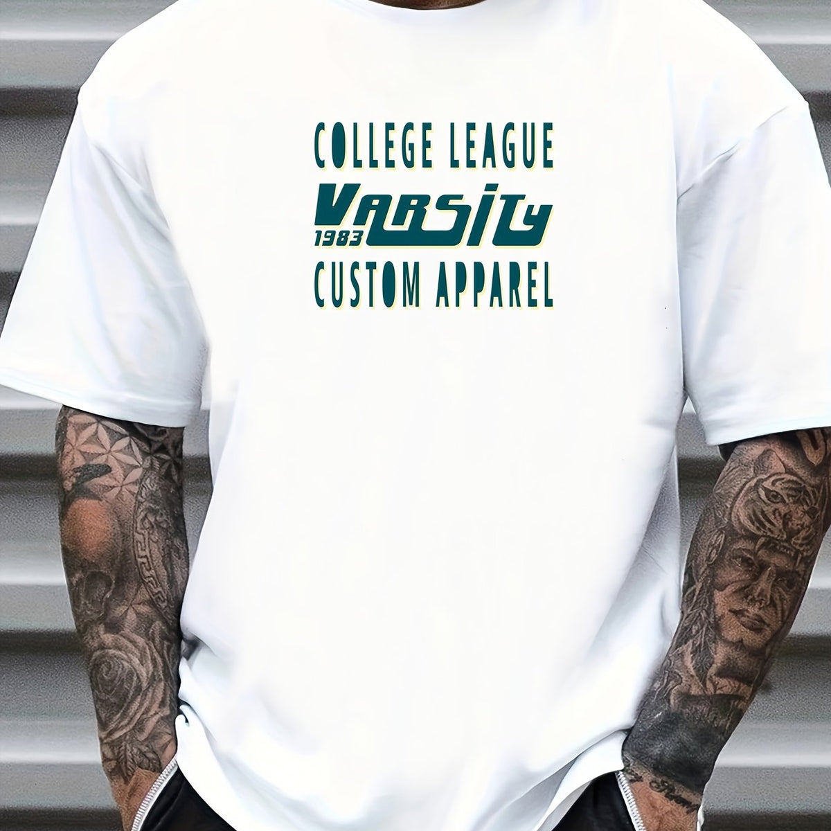 Men's Graphic Crew Neck T-shirt for Summer Vacations