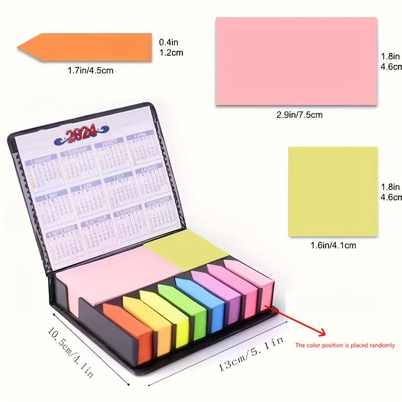 2000 Pages Colorful Sticky Note Set in Leather Box