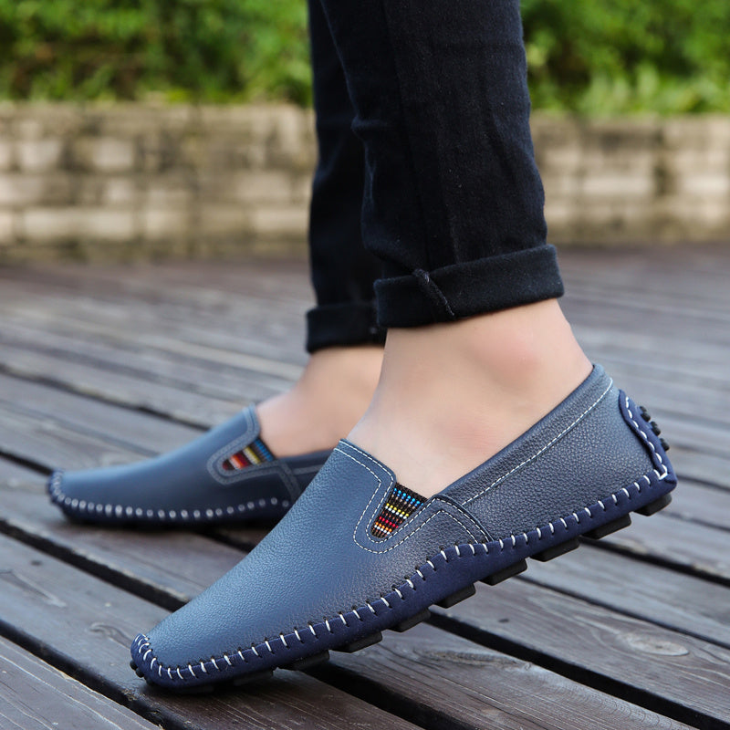 Men's Hand Stitched Loafer Shoes Lightweight Slip On Flats