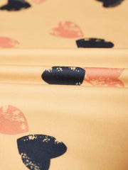  Heart Print Elastic Waist Loungewear Pants