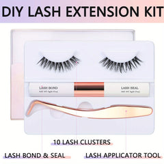 DIY Eyelash Extension Kit with 5 Clusters and Eye Glue
