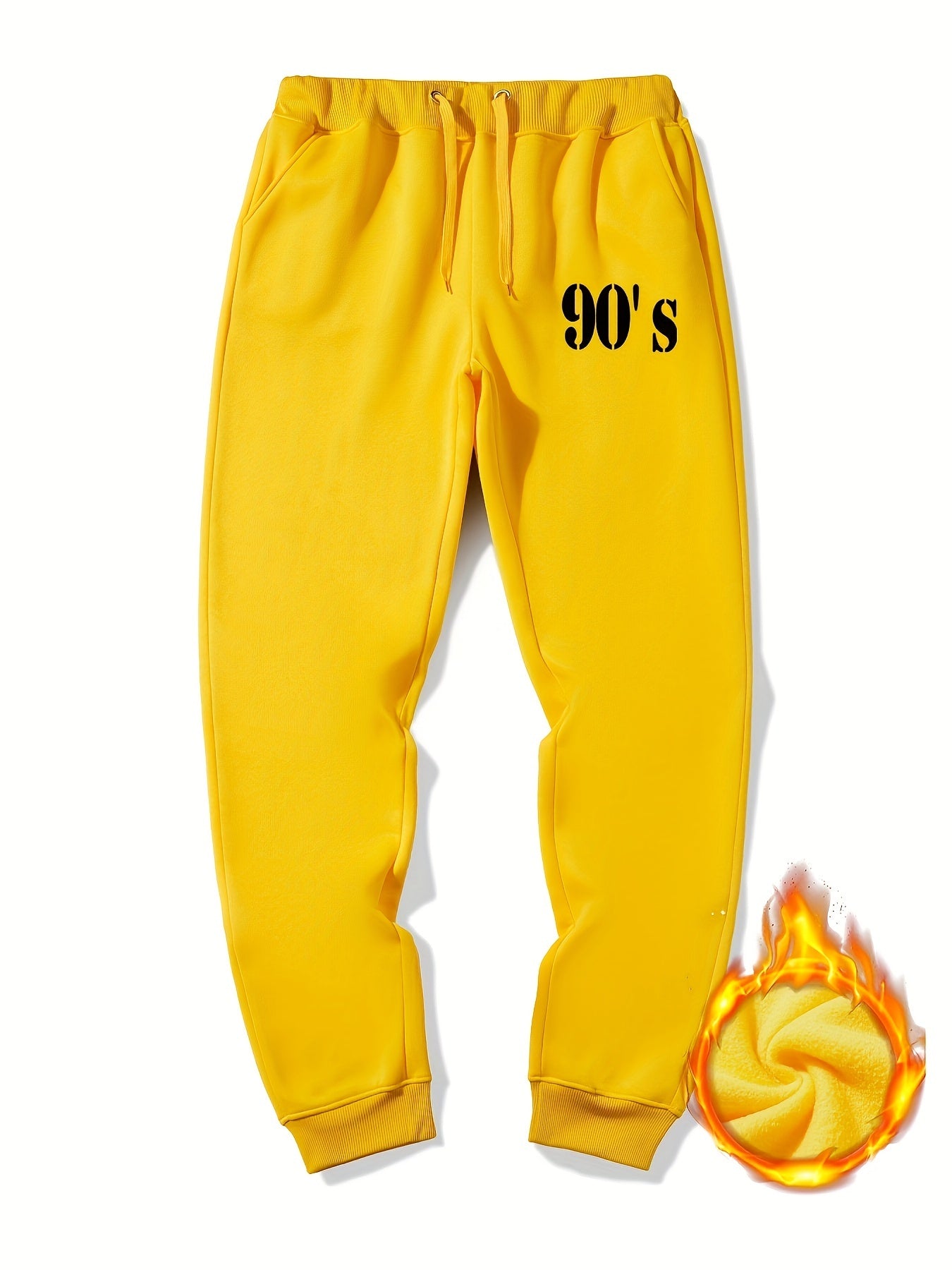 6cms Letter Print Casual Stretch Graphic Joggers Men s Sweatpants