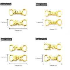 Stainless Steel Name Plate Shoe Clips For Men