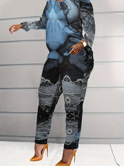  Women's Graphic Print Tee & Leggings Set