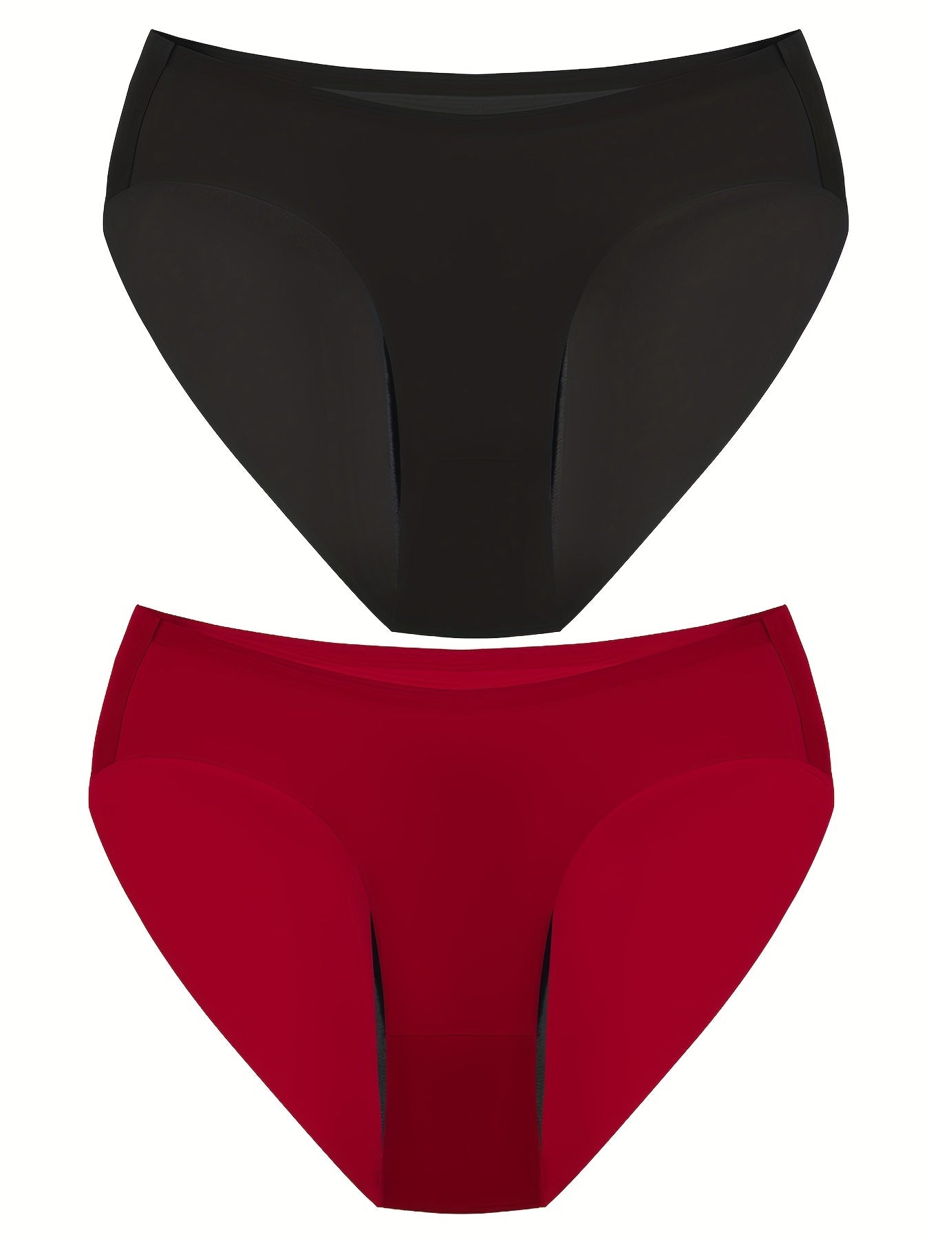 2 Pack Plus Size Seamless Period Underwear Two Piece Set