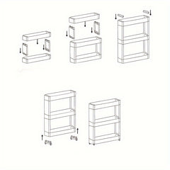 1pc Slot Pulley Storage Rack Multifunctional Plastic Storage Rack