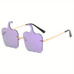 Irregular Rimless Women's Sunglasses Metal Y2K Eyewear