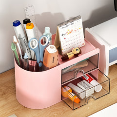 Large Capacity Pencil Holder Transparent Drawer Storage Box