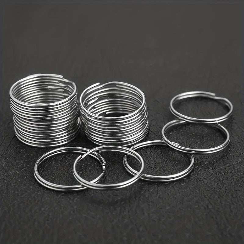 20pcs Silver Plated Blank Key Ring Split Rings Bulk 2.54 cm