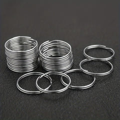 20pcs Silver Plated Blank Key Ring Split Rings Bulk 2.54 cm