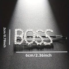 Rhinestone Letters Hair Clip Head Jewelry for Women