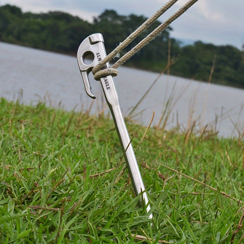 8pcs 420 Stainless Steel Ground Nails Set for Outdoor Camping Tent Canopy
