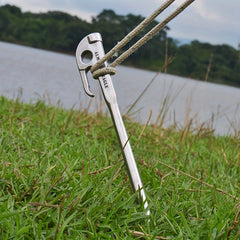 8pcs 420 Stainless Steel Ground Nails Set for Outdoor Camping Tent Canopy