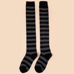Striped Thigh High Socks Over The Knee Women's Stockings