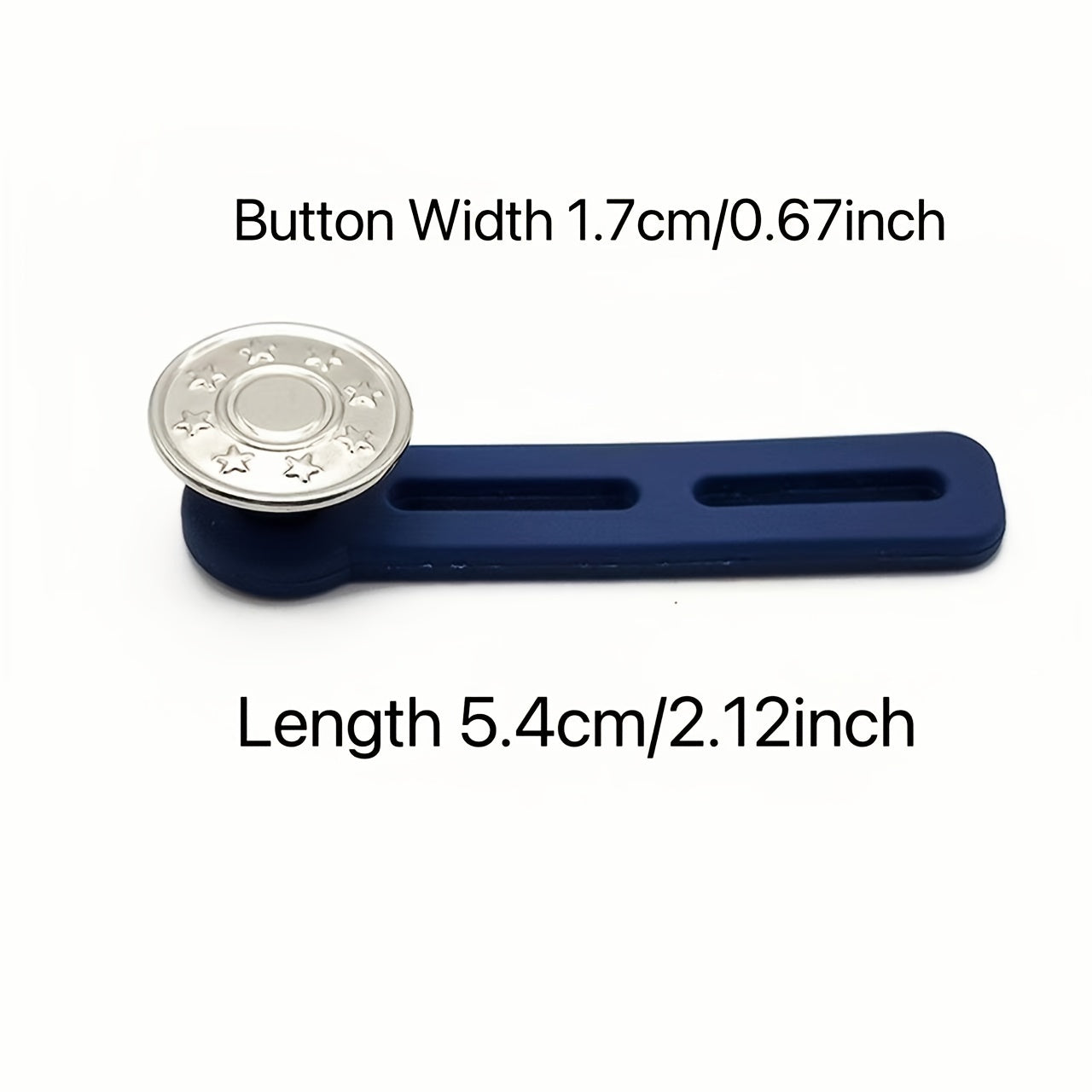 3pc Pants Extender Button Metal Retractable Waistband Unisex Jeans Collars Cuffs