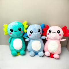 Vibrant Multicolor Otters Plush with Heart Eyes & Ears Soft Stuffed Animals