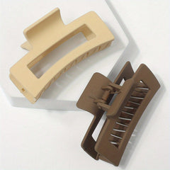 2pcs Large Matte Hair Claw Clips No Slip Big Jaw Colored Thick Hair Women Girls