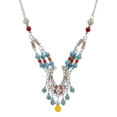 Boho Earrings Necklace Set Vintage Hanfu Alloy Hair Accessories