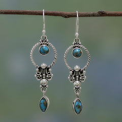 Vintage Turquoise Earrings Women Girls Party Jewelry