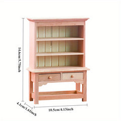 Dollhouse Wooden Furniture Display Shelf Bookcase Model