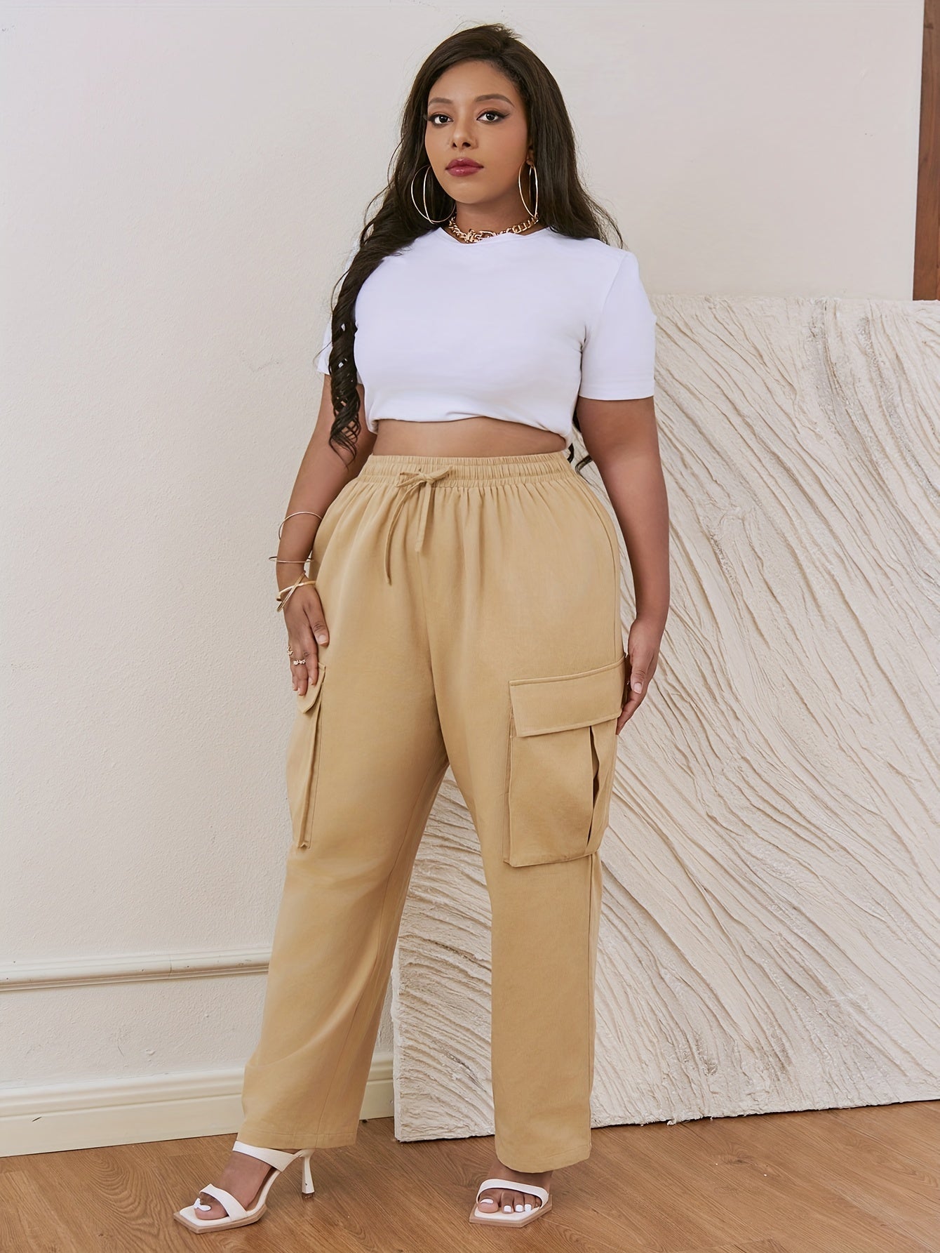  Y2K Cargo Pants Women's Loose Drawstring Cargo Pants