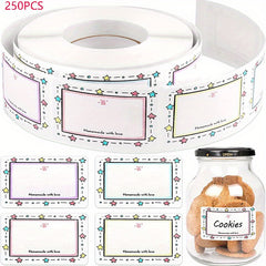 250pcs Food Storage Date Labels Blank Writable Kitchen Classification Label