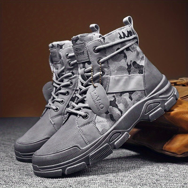Men's Lace-up Service Boots Casual Walking Shoes