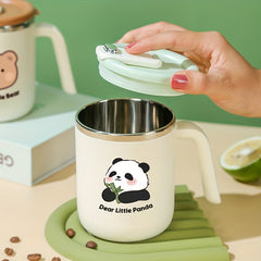 500ml Panda Pattern Stainless Steel Water Cup