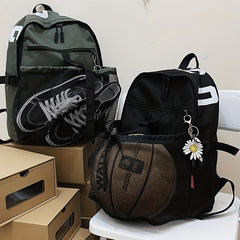 Large Capacity Basketball Backpack Training Bag with Net Pocket