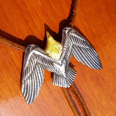 Skull Bolo Tie Titanium Steel Gothic Necktie