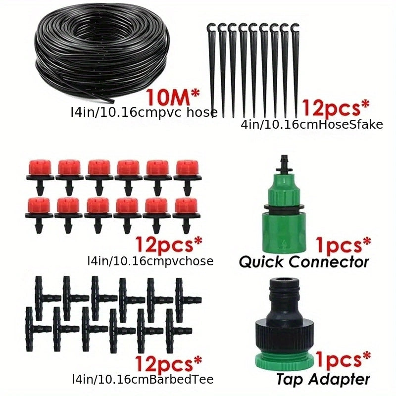 Adjustable Automatic Drip Irrigation Kit DIY Watering Set Gardening Tool