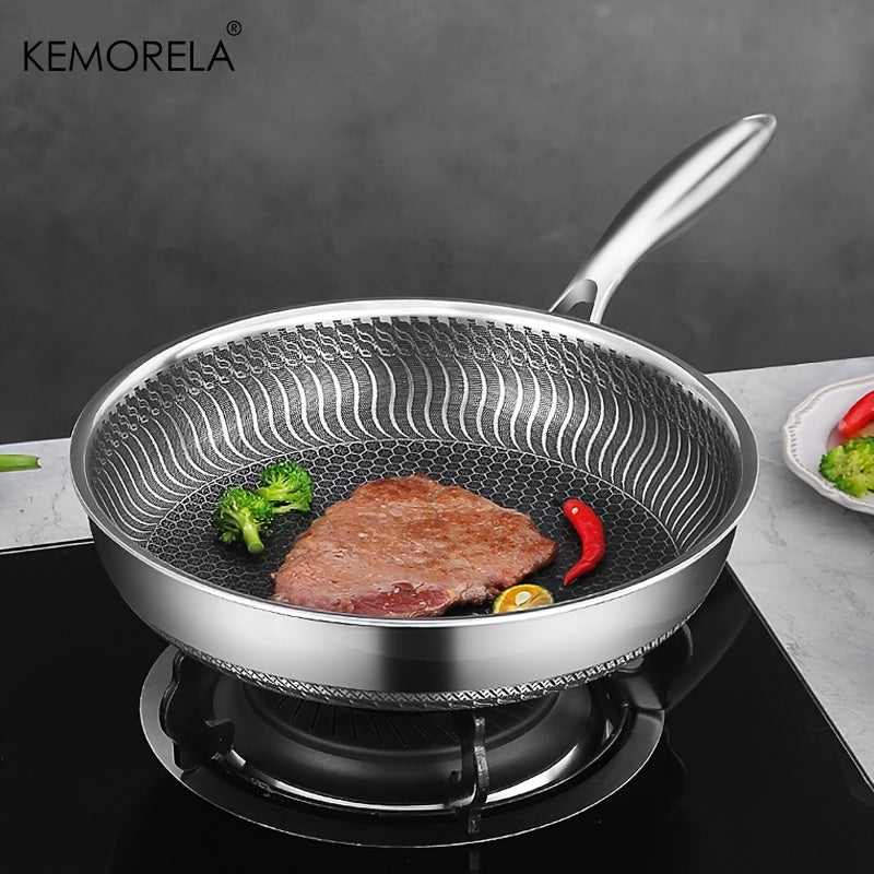 Non Stick Skillet Stainless Steel Wok Saute Pan