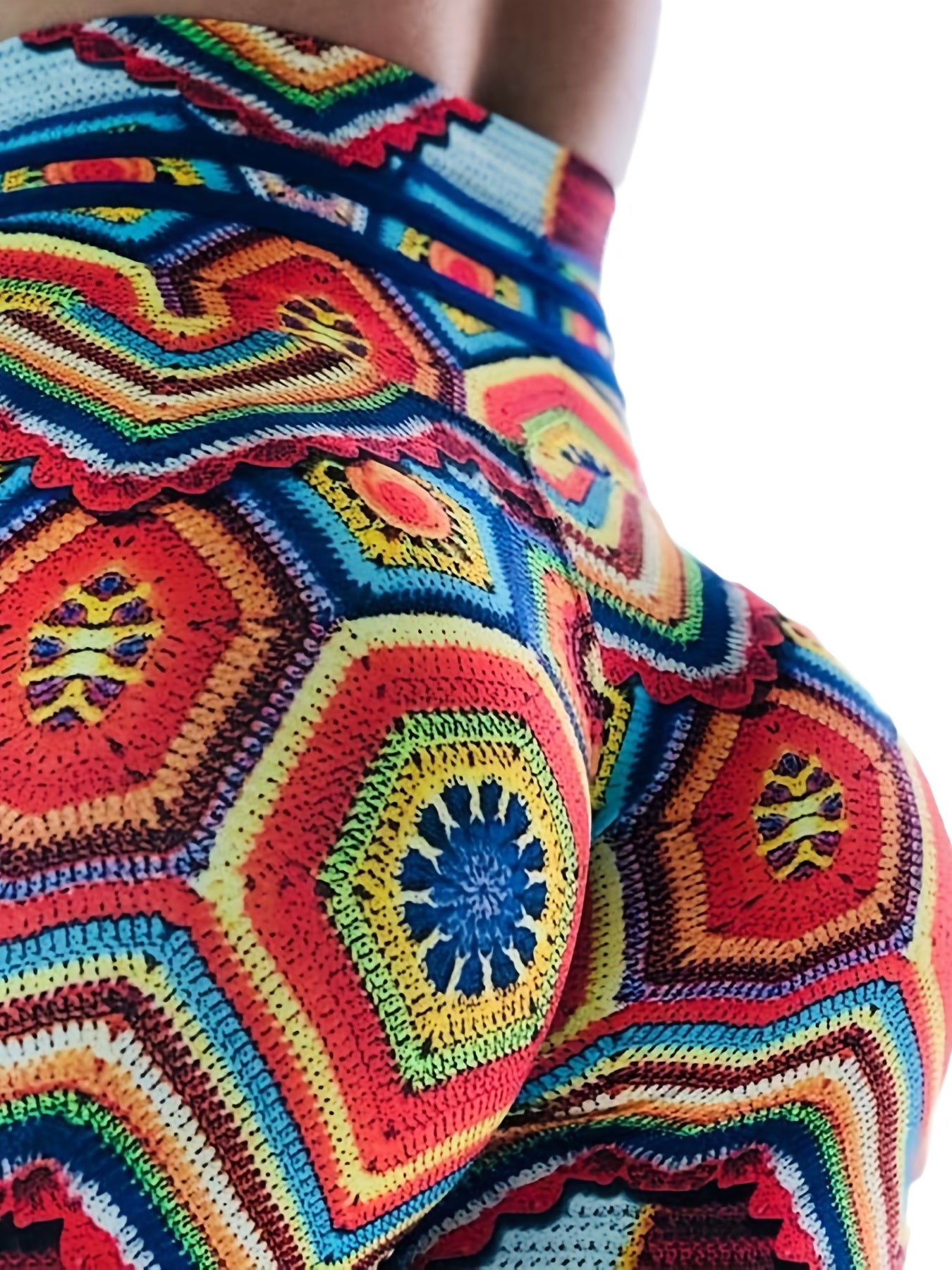 Geometric Print High Waist Sports Leggings