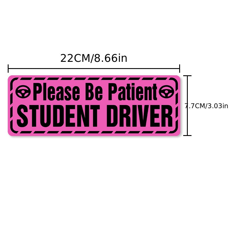 Student Driver Sticker Be Patient Reflective Driver Sticker Decal For Car