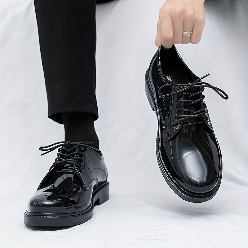 Men's Lace Up Faux Leather Business Shoes