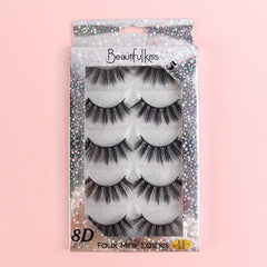 5 Pairs 8D Fluffy Wispy Eyelashes Natural Volume Crisscross Lashes Extension