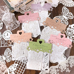 10pcs Cutout Lace Paper The Enlightenment Series DIY Decorative Collage Material