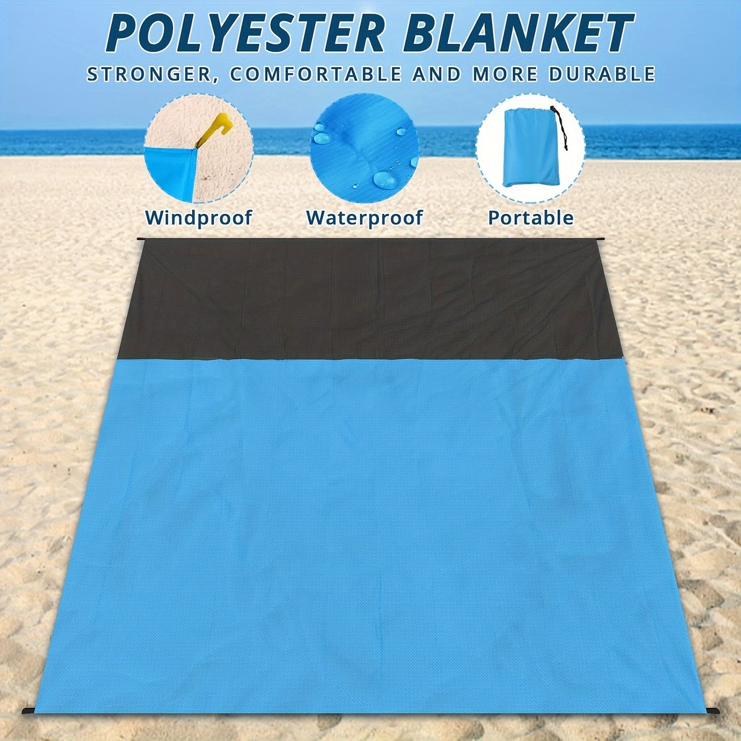 Sand Beach Blanket Extra Large 200 210 For 4 7 Adults Beach Mat Big Compact