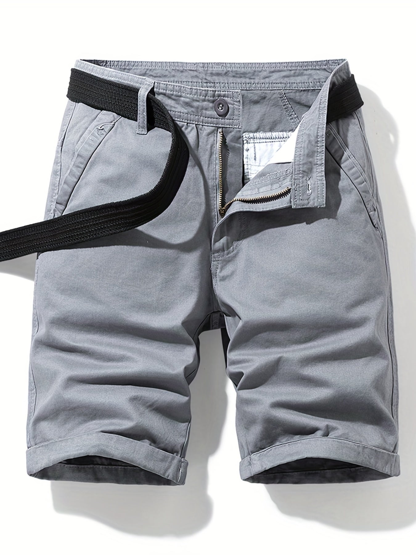 Men's Casual Cotton Cargo Shorts for Summer Outdoor Activities